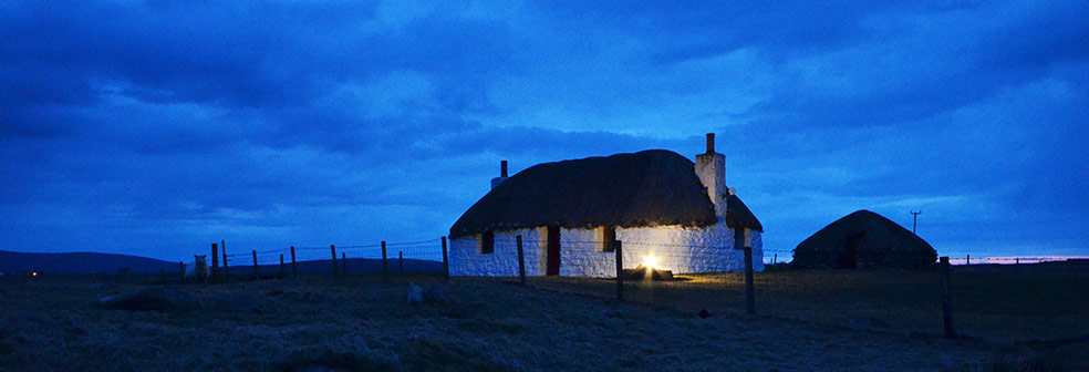 Boreray Cottage at night Boreray Cottage at night