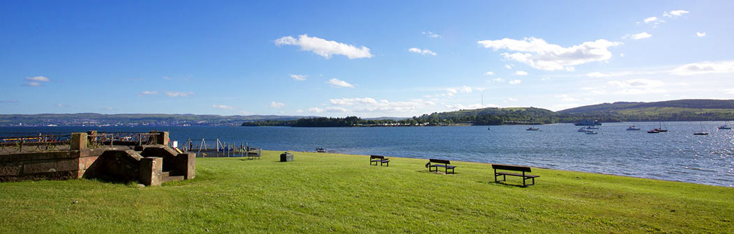 View from shore at Rhu