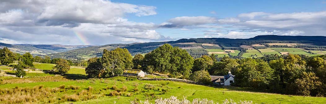 View towards Blackhill Farmhouse