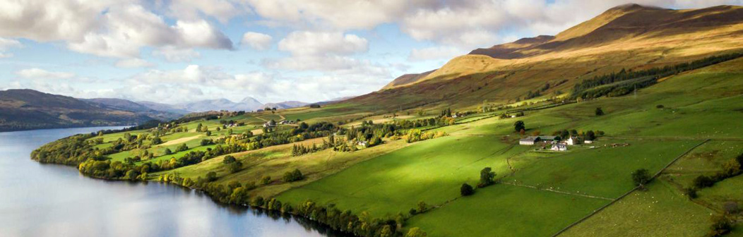 Duallin Farmhouse and Loch Tay