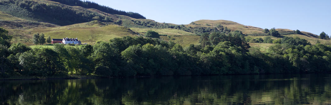 Upper Sonachan Farmhouse from Loch Awe