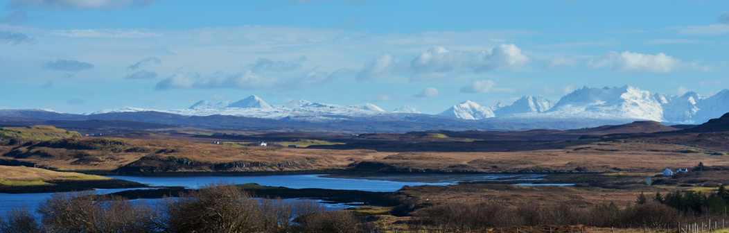 View from road to Upper Colbost House