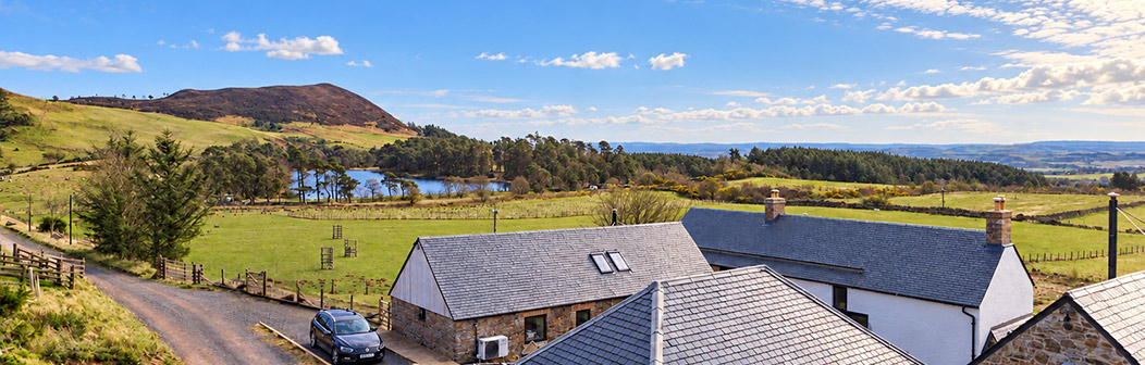 View over East Barn